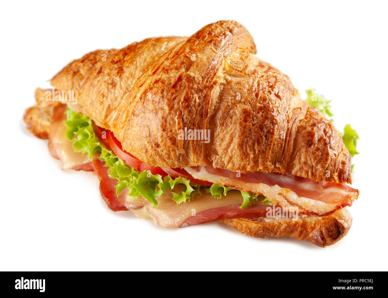 Sandwichs BLT classique croissant Banque D'Images