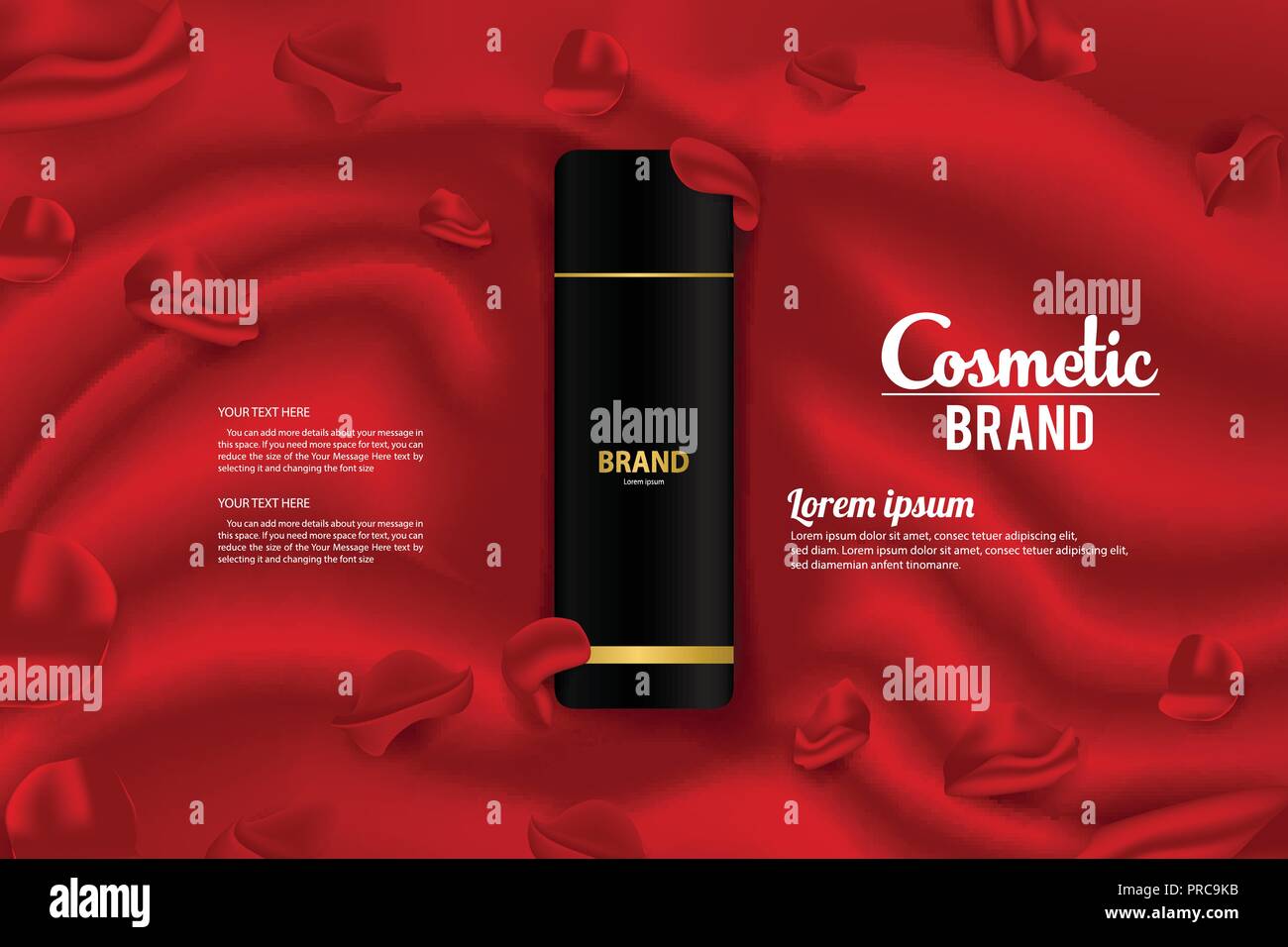 L'emballage des produits cosmétiques la bannière ADS Vector Template Design Illustration de Vecteur