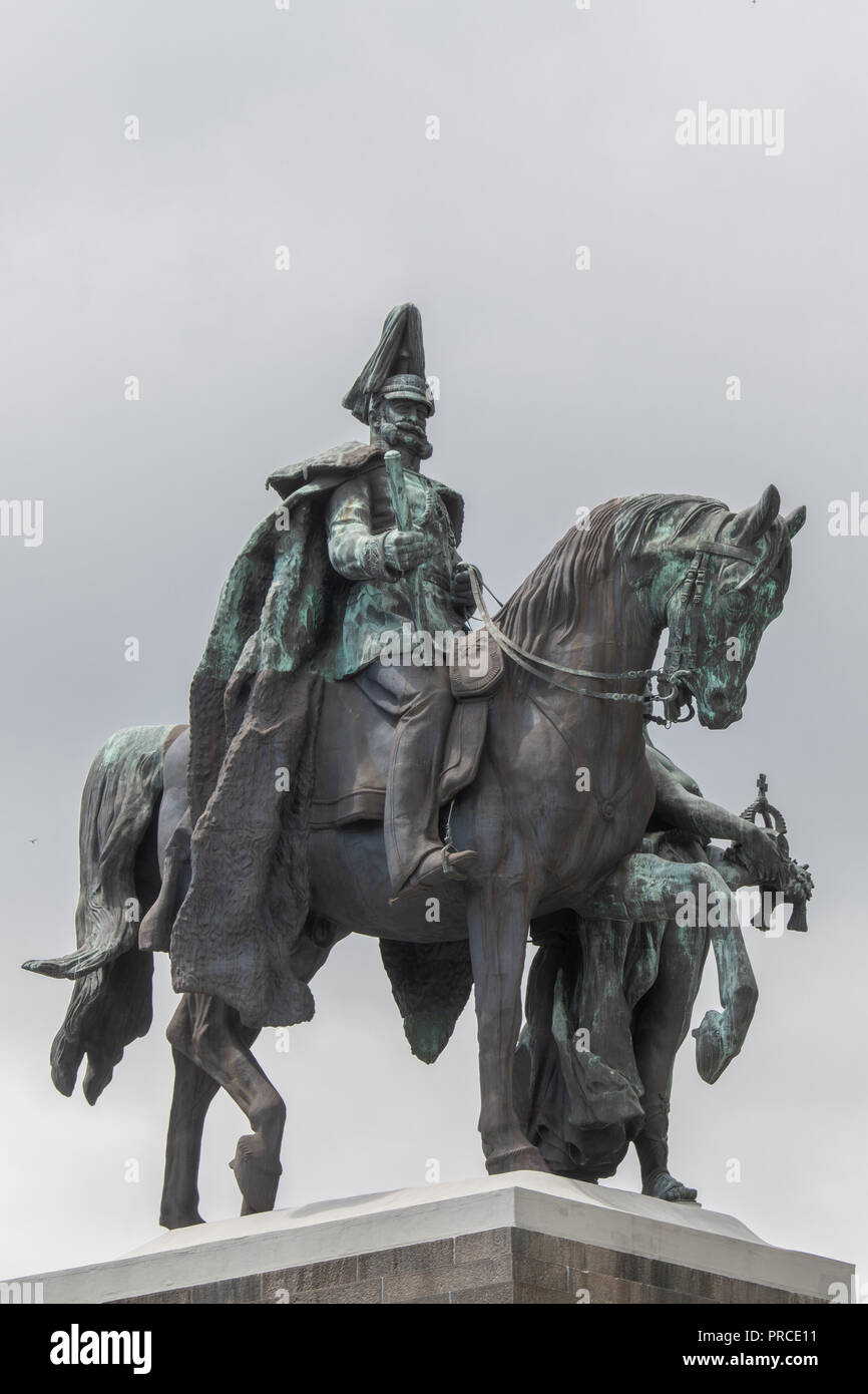 Statue de l'empereur Guillaume II à Cologne (Köln), Allemagne Banque D'Images