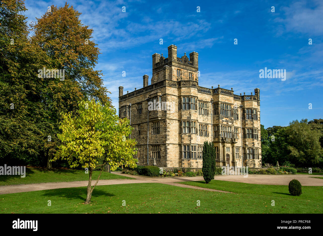 Gawthorpe Hall, une propriété du National Trust à Burnley, Lancashire. Affectueusement appelé le 'Downton du Nord', Gawthorpe Hall a été redesig Banque D'Images