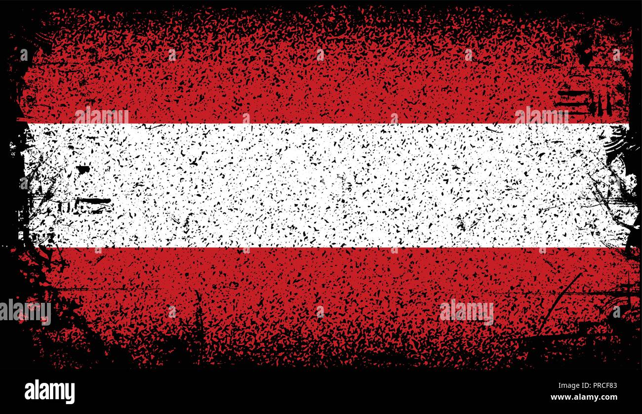 Autriche Grunge flag Illustration de Vecteur