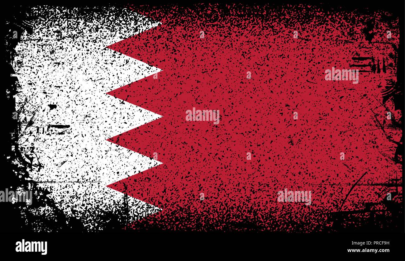 Bahreïn Grunge flag Illustration de Vecteur