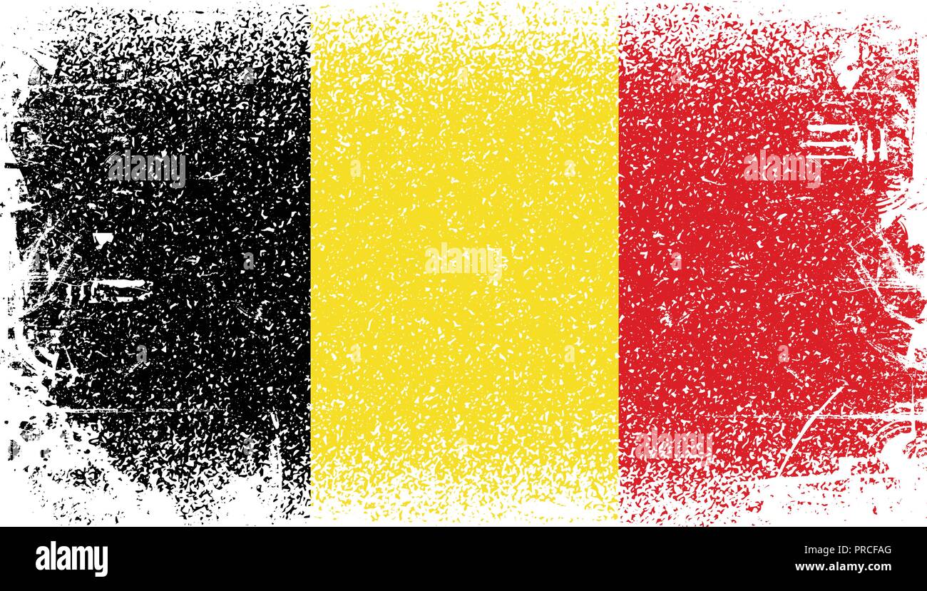 Belgique Grunge flag Illustration de Vecteur