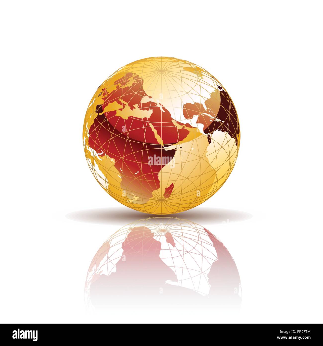 Globe d'or. Vector Illustration Illustration de Vecteur