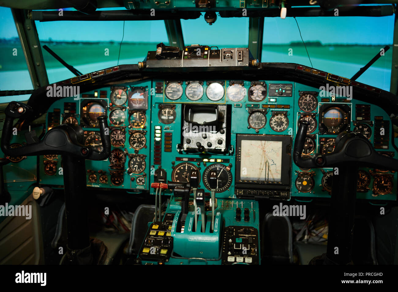 Cabine de l'avion Banque D'Images