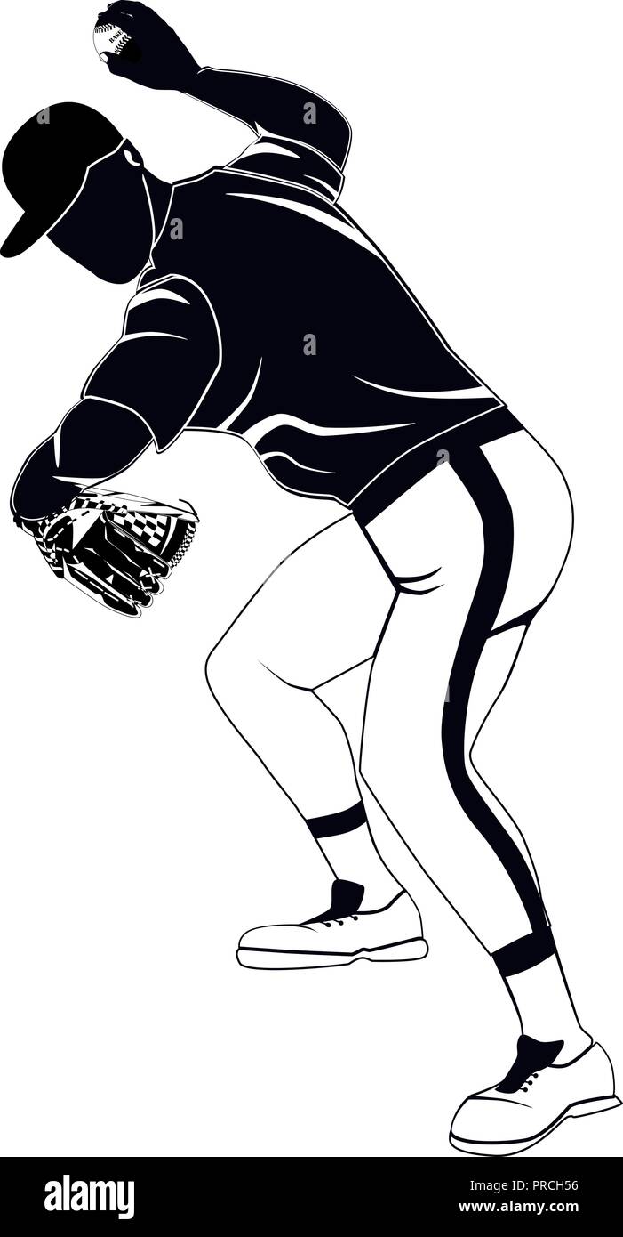 Balle de baseball noir pierres vector illustration Illustration de Vecteur