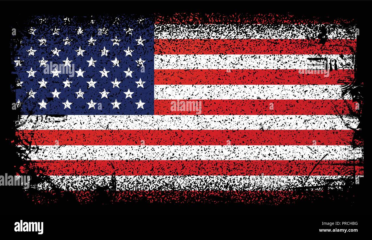 Grunge flag Usa, united states Flag. vector Illustration d'arrière-plan Illustration de Vecteur