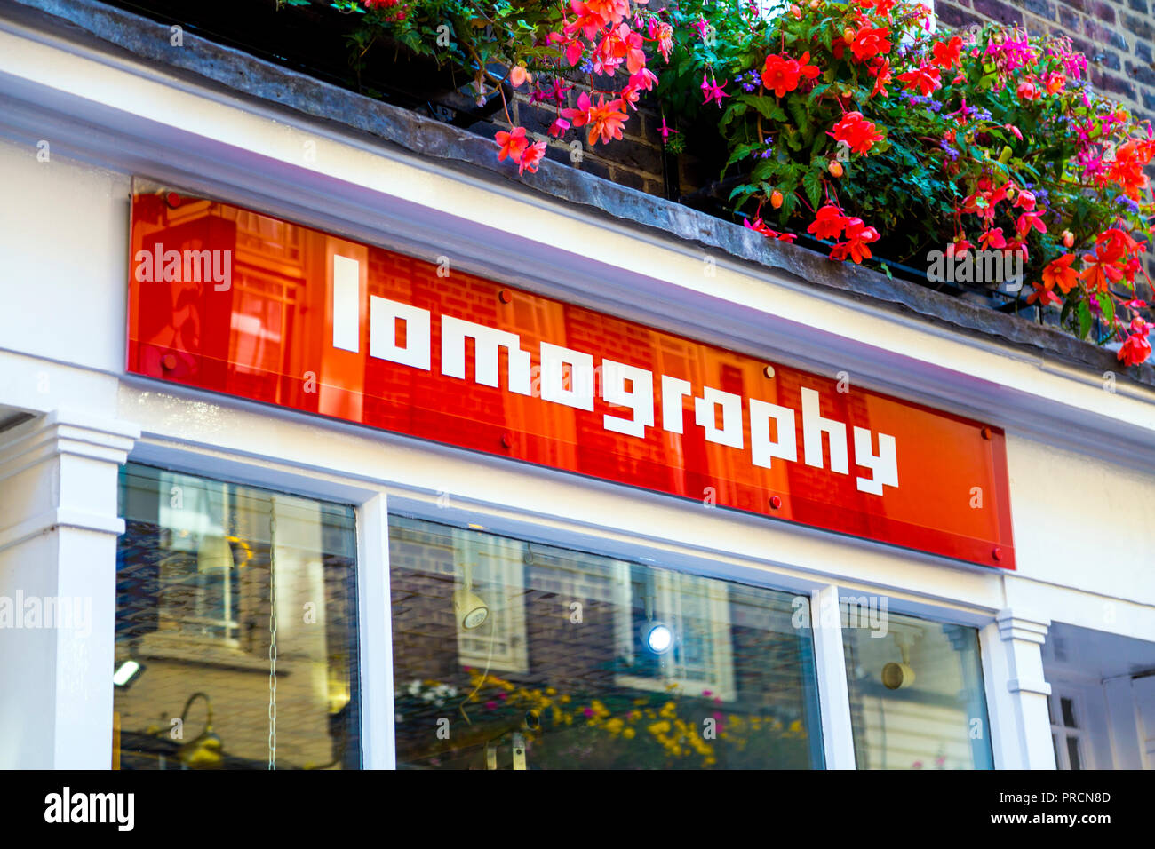 Logo de la Lomography shop à Carnaby, London, UK Banque D'Images