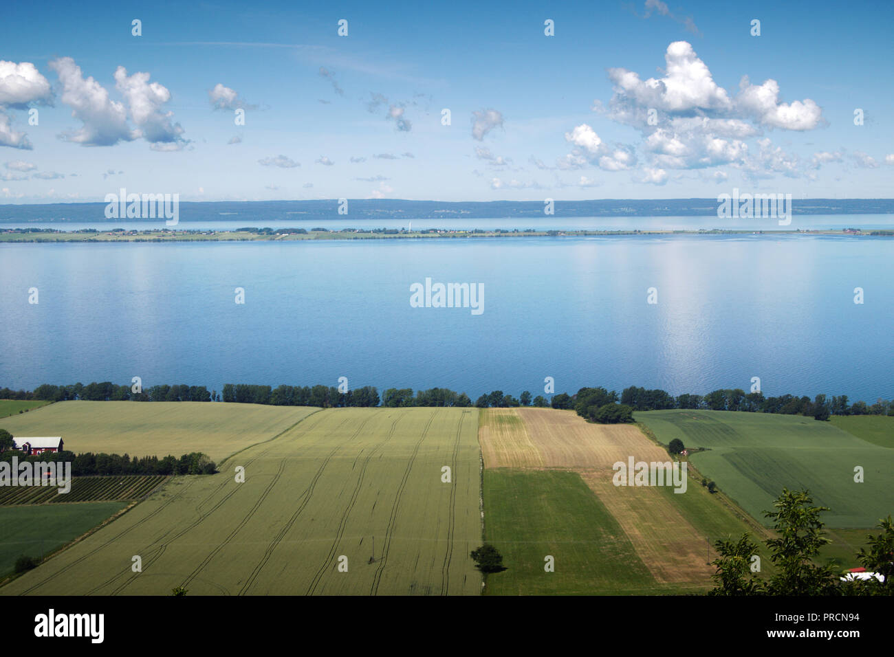 Une vue imprenable de la Brahehus au lac Gränna, Suède. Banque D'Images