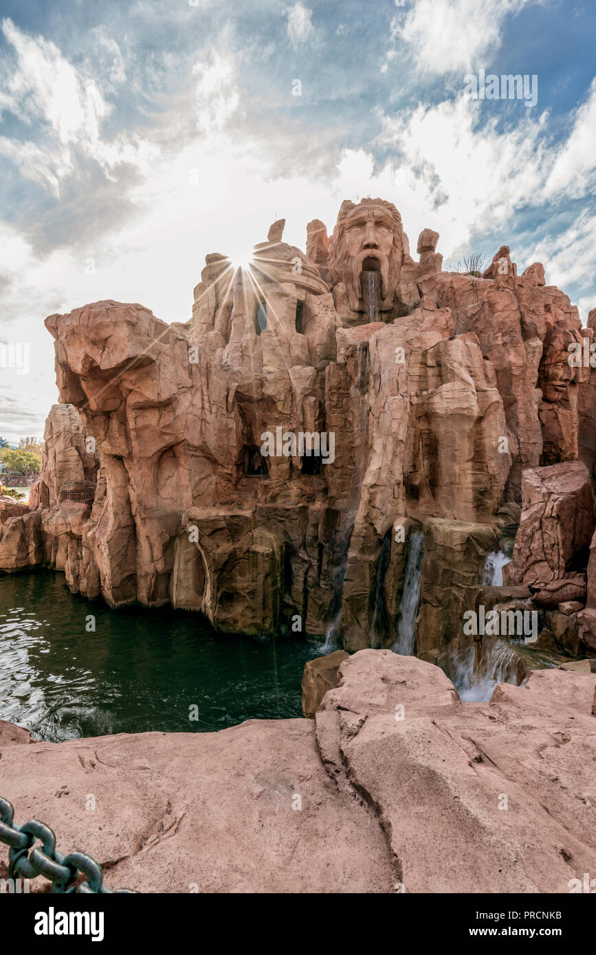 Orlando, Floride, USA - DEC 2017 : Poseidon's fury à Islands of Adventure, Universal Studios Banque D'Images