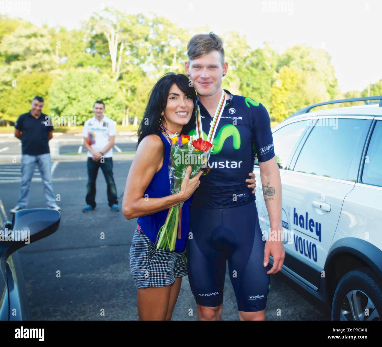 Maria & Nasif Jasha Sutterlin au cyclisme Championnat du Monde 2015 à Richmond (Virginie) Banque D'Images
