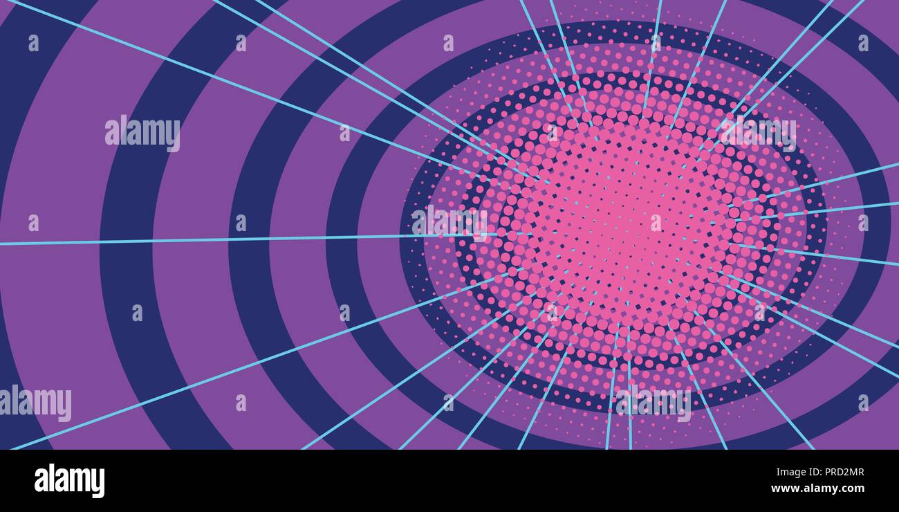 Les cercles rouges fond tunnel Illustration de Vecteur
