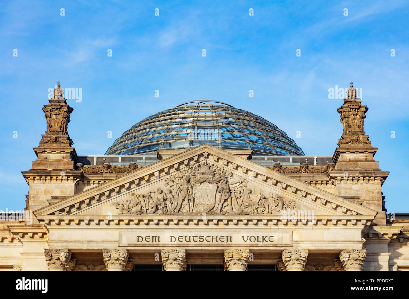 L'Europe, l'Allemagne, Brandebourg, Berlin, le Reichstag bâtiment gouvernemental Banque D'Images