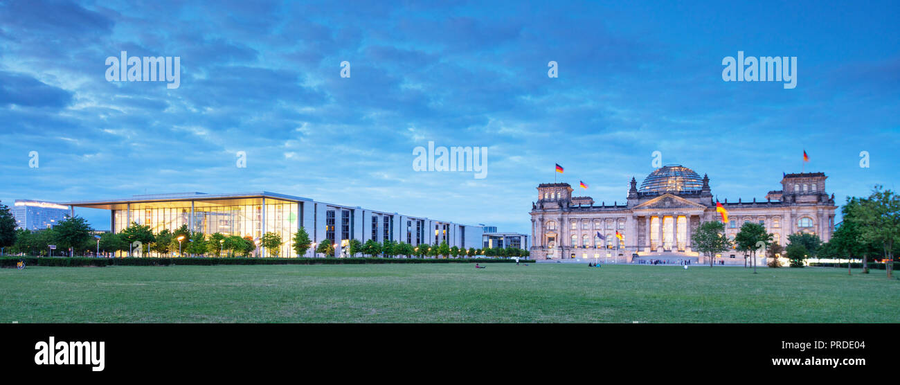 L'Europe, l'Allemagne, Brandebourg, Berlin, le Reichstag bâtiment gouvernemental Banque D'Images