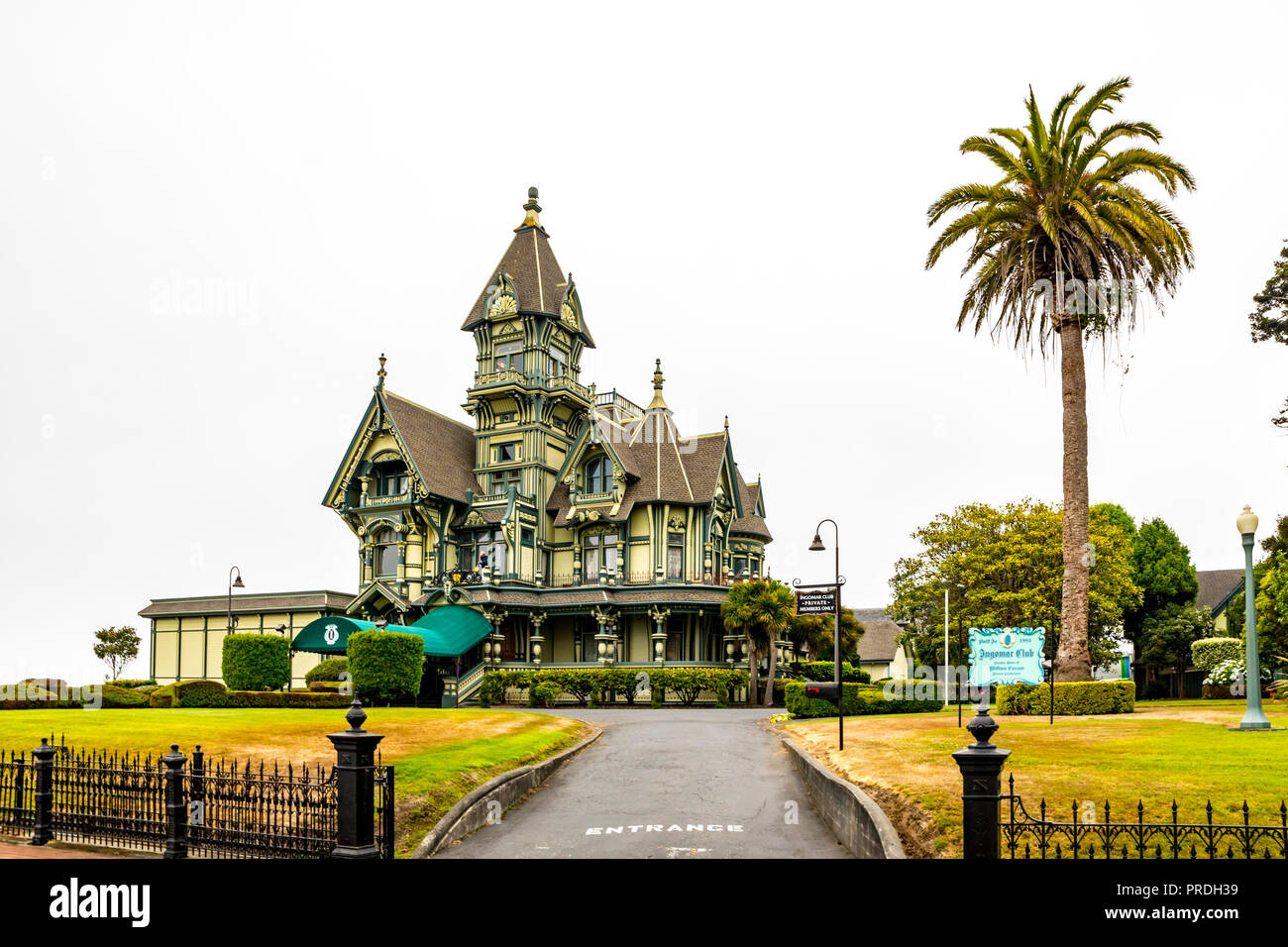 Le Carson Mansion maintenant l'Ingomar club dans Eureka sur la côte nord de la Californie Banque D'Images