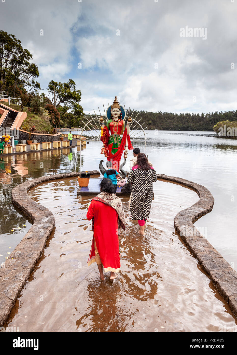 Ganga Talou (Grand Bassin) Temple Hindou, l'Ile Maurice Banque D'Images