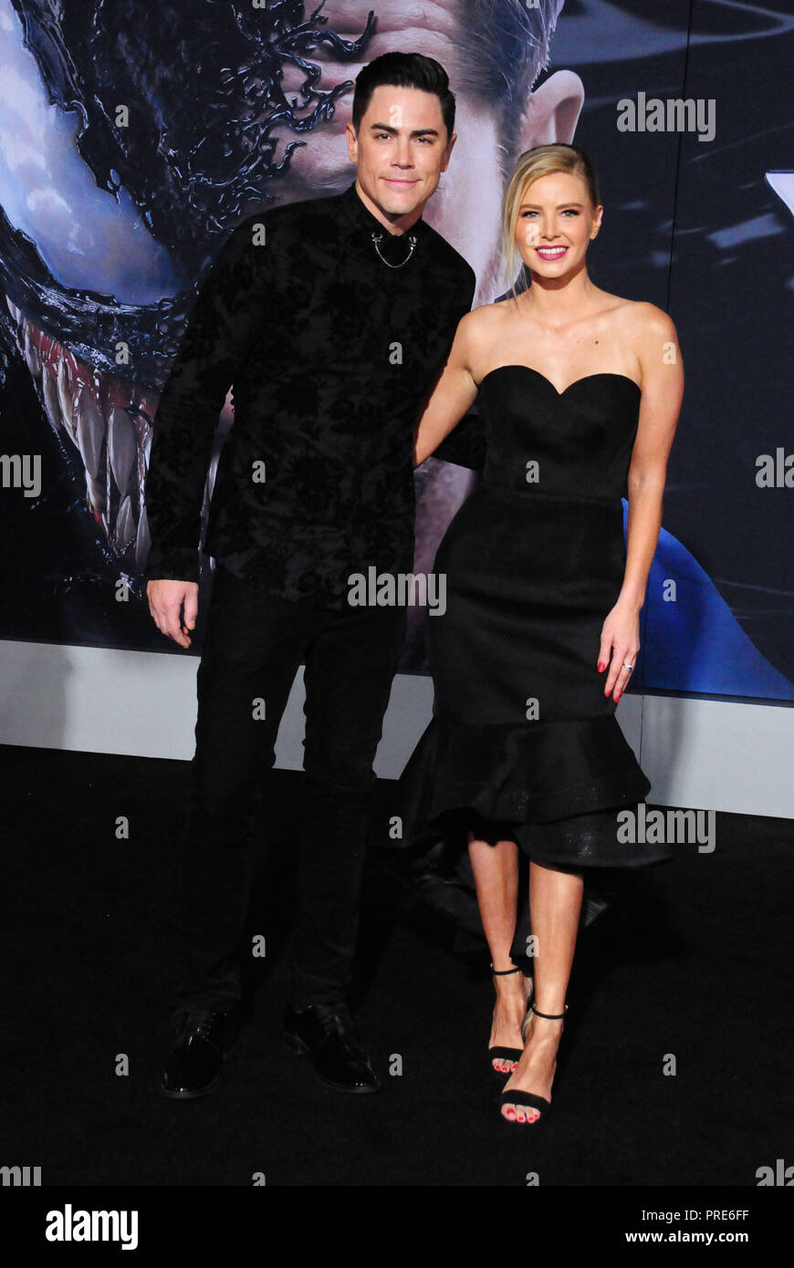 WESTWOOD, CA - 01 OCTOBRE : Reality Television personalities Tom Sandoval et Ariana Madix assister à la première mondiale de Columbia Pictures' 'Venom' au Regency Village Theatre Le 1 octobre 2018 à Westwood, en Californie. Photo de Barry King/Alamy Live News Banque D'Images