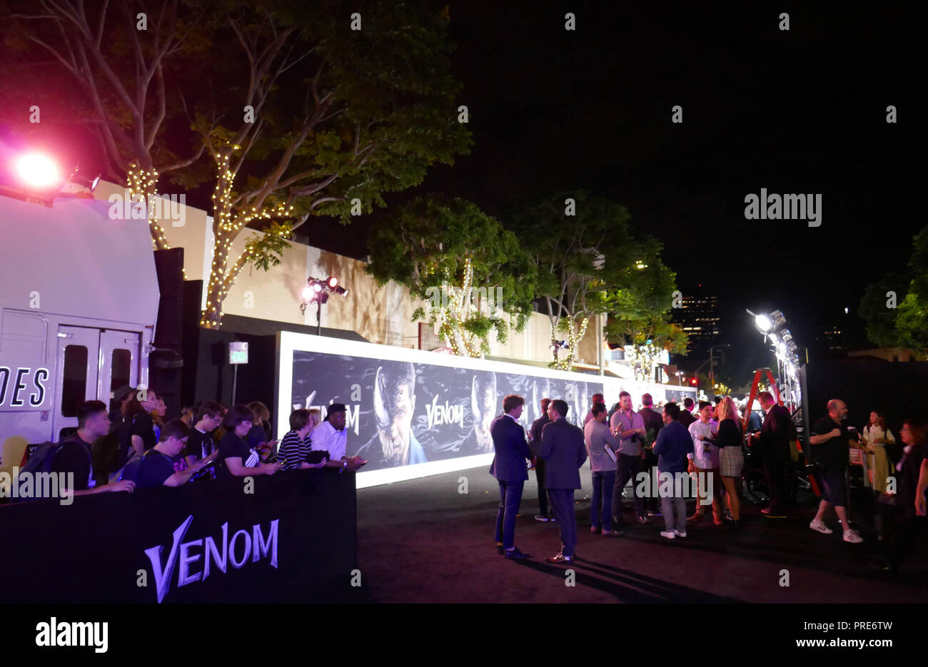 WESTWOOD, CA - 01 OCTOBRE : une vue générale de l'atmosphère à la première mondiale de Columbia Pictures' 'Venom' au Regency Village Theatre Le 1 octobre 2018 à Westwood, en Californie. Photo de Barry King/Alamy Live News Banque D'Images