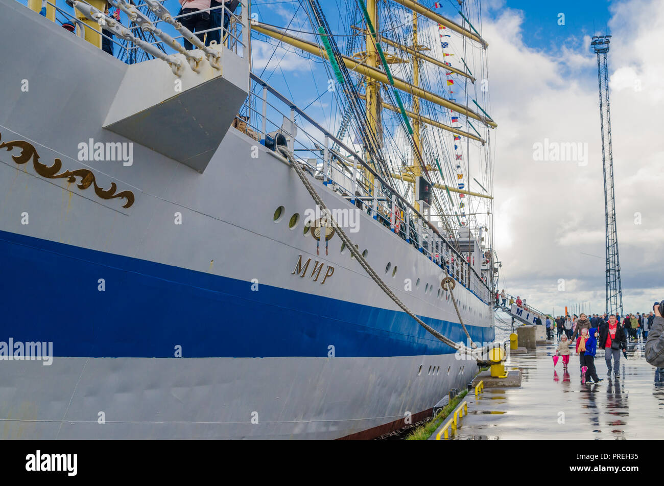 TALLINN, ESTONIE - 23 septembre, 2018. La barque russe 'MIR' Banque D'Images