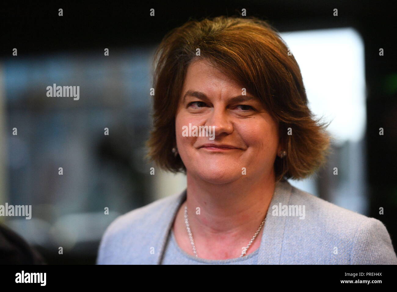 Leader du Parti unioniste démocratique (DUP), Arlene Foster, à la conférence annuelle du parti conservateur à l'International Convention Centre, Birmingham où la DUP sera l'hôte d'une réception pour les délégués. ASSOCIATION DE PRESSE Photo.PRESS ASSOCIATION Photo. Photo date : mardi 2 octobre 2018. Voir histoire de PA principal conservateur. Crédit photo doit se lire : Victoria Jones/PA Wire Banque D'Images