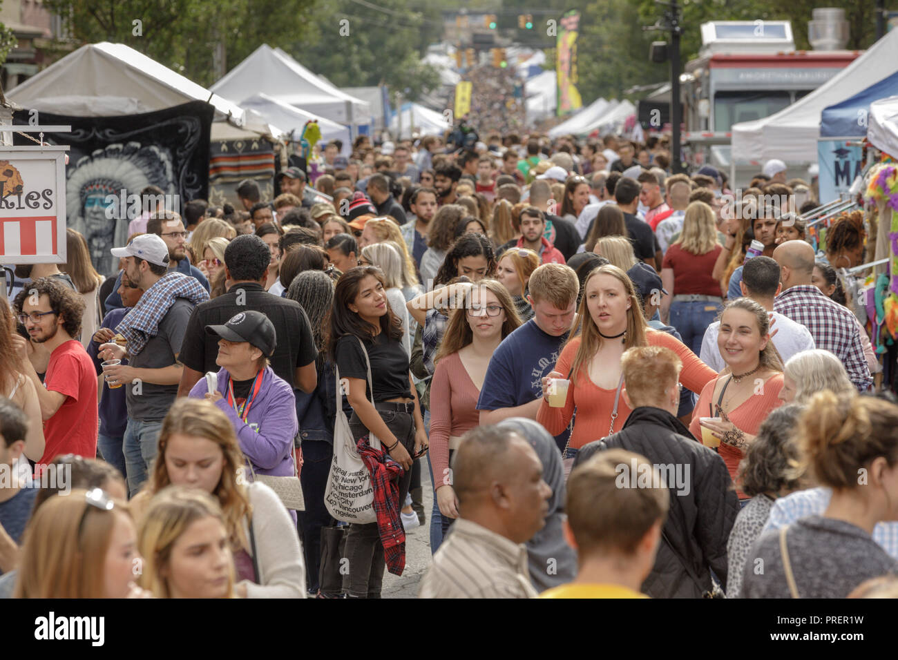 LarkFest sur Lark Street à Albany, New York, est devenu le plus important du nord de l'état d'une journée festival de rue. Banque D'Images