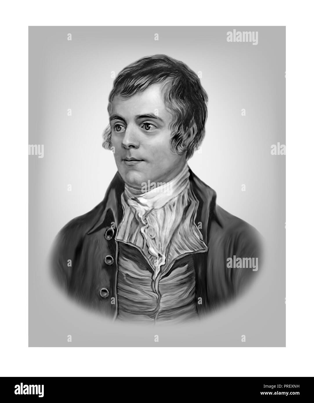 Robert Burns 1759 - 1796 Compositeur poète écossais Banque D'Images