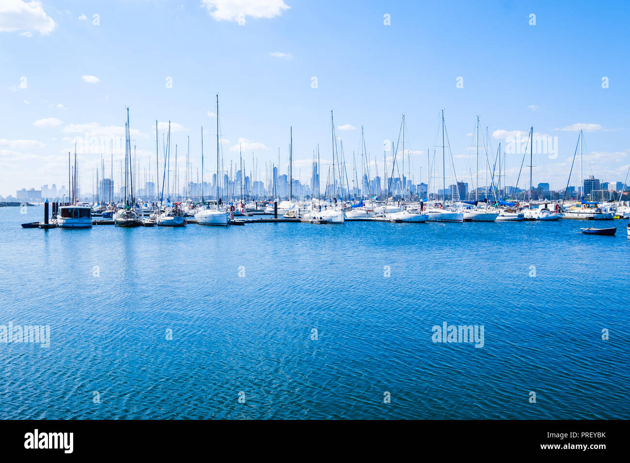 Vue sur la ville de Melbourne St Kilda Banque D'Images