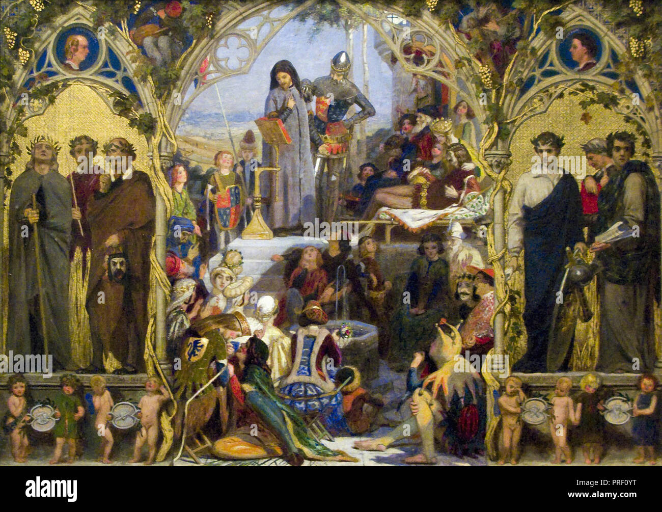 Ford Madox Brown - les graines et les fruits de la poésie anglaise Banque D'Images