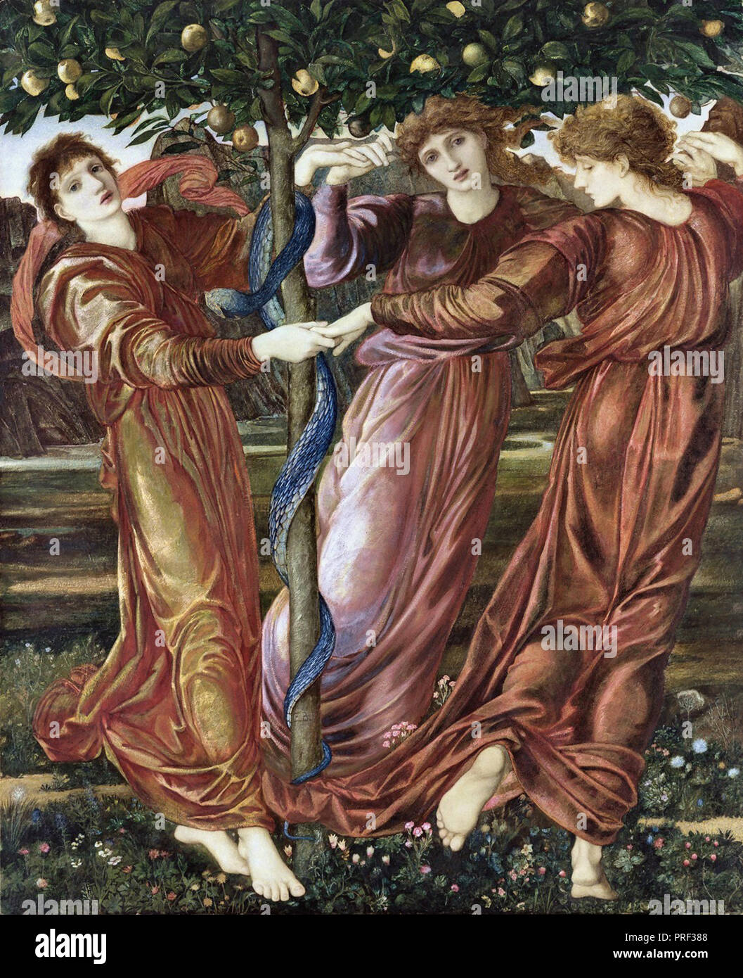 Burne-Jones Edward Coley - le Jardin des Hespérides 2 Banque D'Images