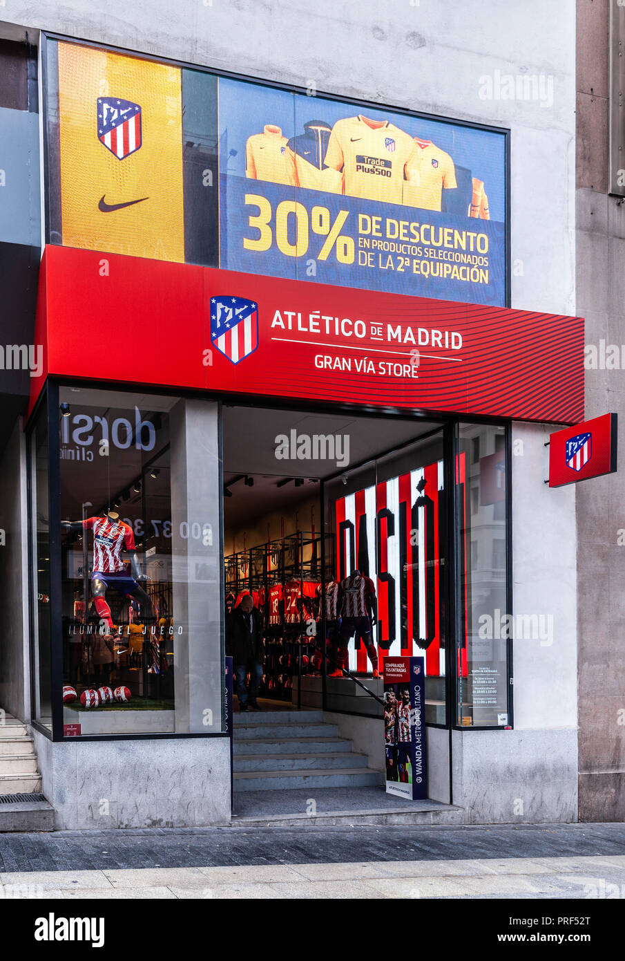 Atlético de Madrid, Gran Via, Madrid, Espagne. Banque D'Images