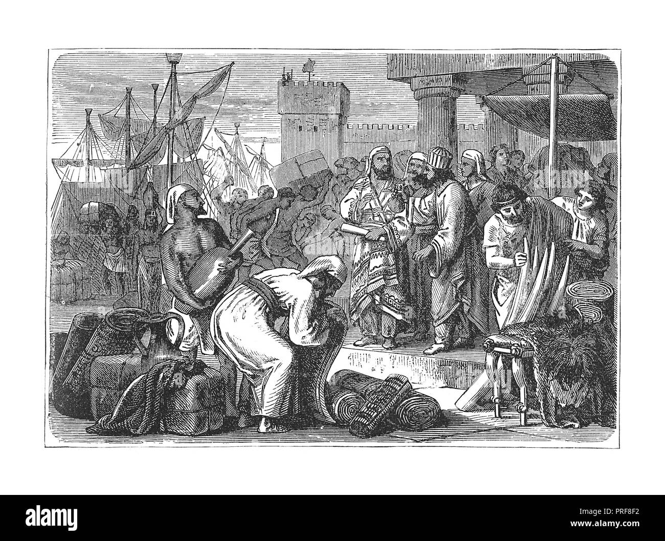 Dessin original créé par les marins phéniciens. Publié dans histoire illustrée des grandes nations : à partir de la première des dates à l'heure actuelle (Ch Banque D'Images
