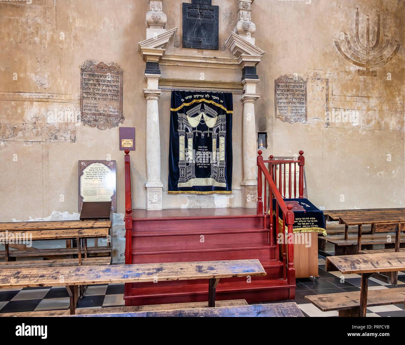 Cracovie, Pologne, le 5 juin 2018 : l'intérieur de la Synagogue Izaak Synagogue ou Isaac, connu officiellement sous le nom de l'Isaak Jakubowicz Synagogue, est un Prayerhouse construit je Banque D'Images