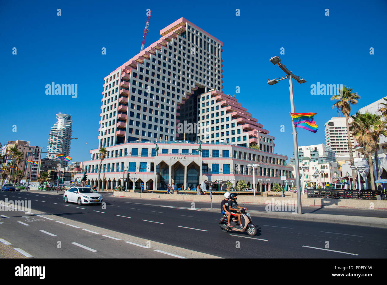 Près de la route de la mer à Tel Aviv Banque D'Images