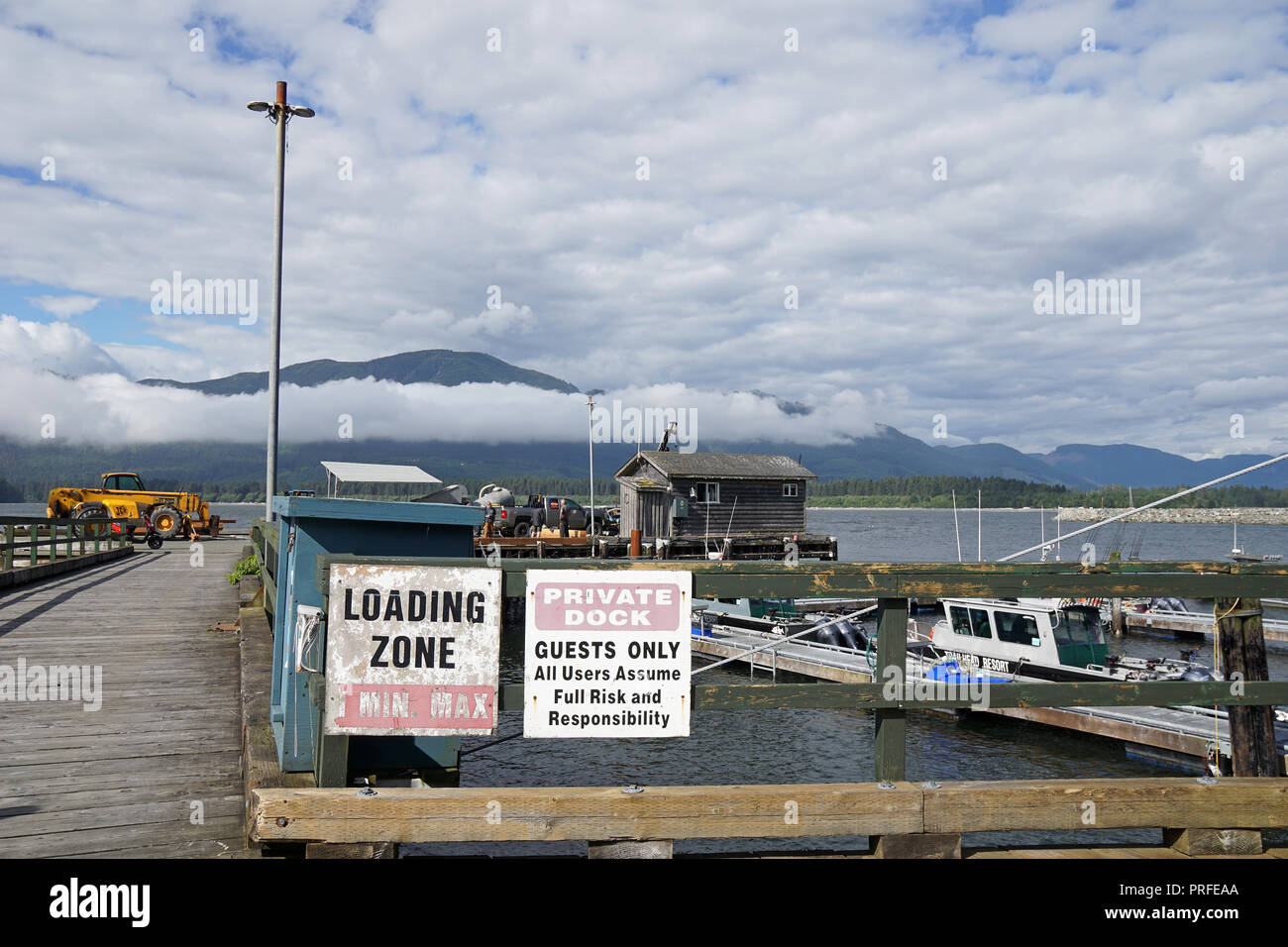 Quai du gouvernement, Port Renfrew, l'île de Vancouver Banque D'Images