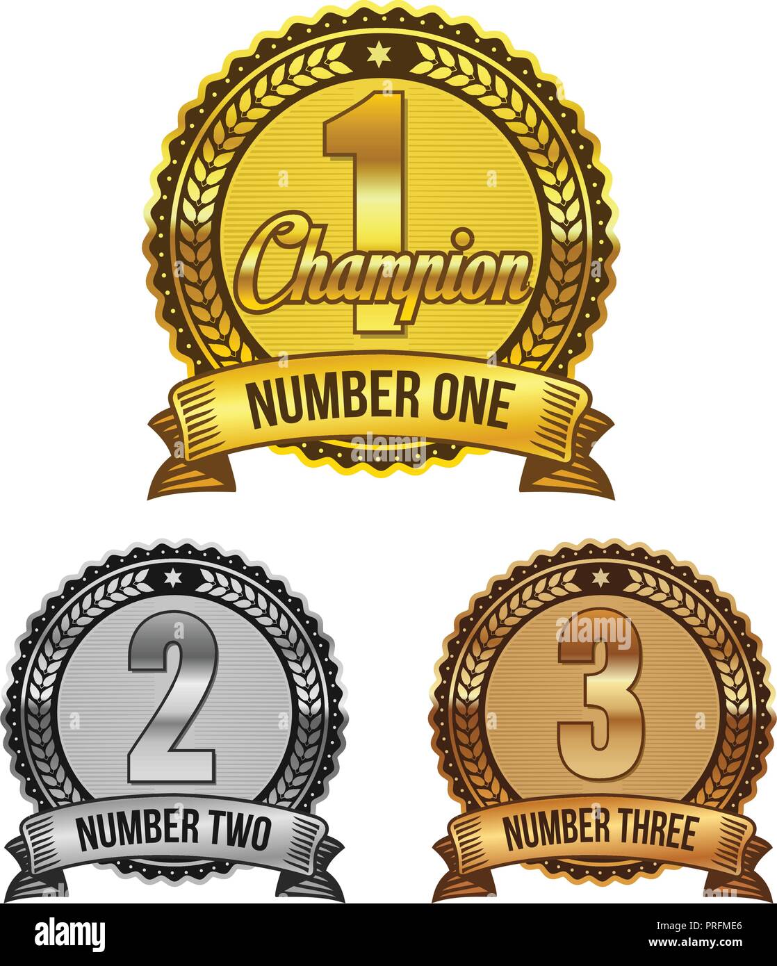 Prix Classement vecteur Set de badges Illustration de Vecteur