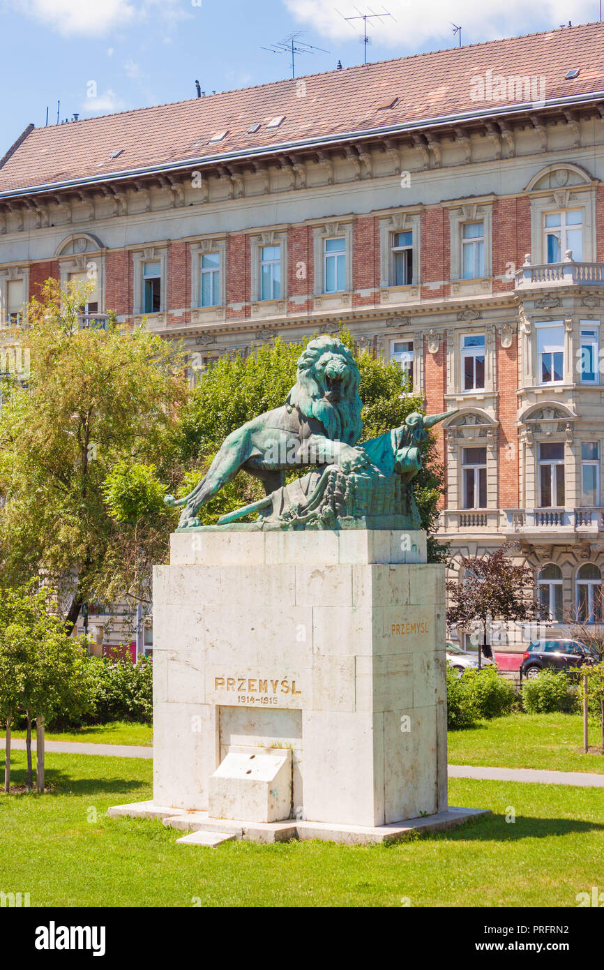 Statue commémorant le siège de Przemysl qui s'est produit en 1914-1915 et a été une défaite pour l'Autriche-Hongrie contre la Russie. Budapest, Hongrie. Banque D'Images
