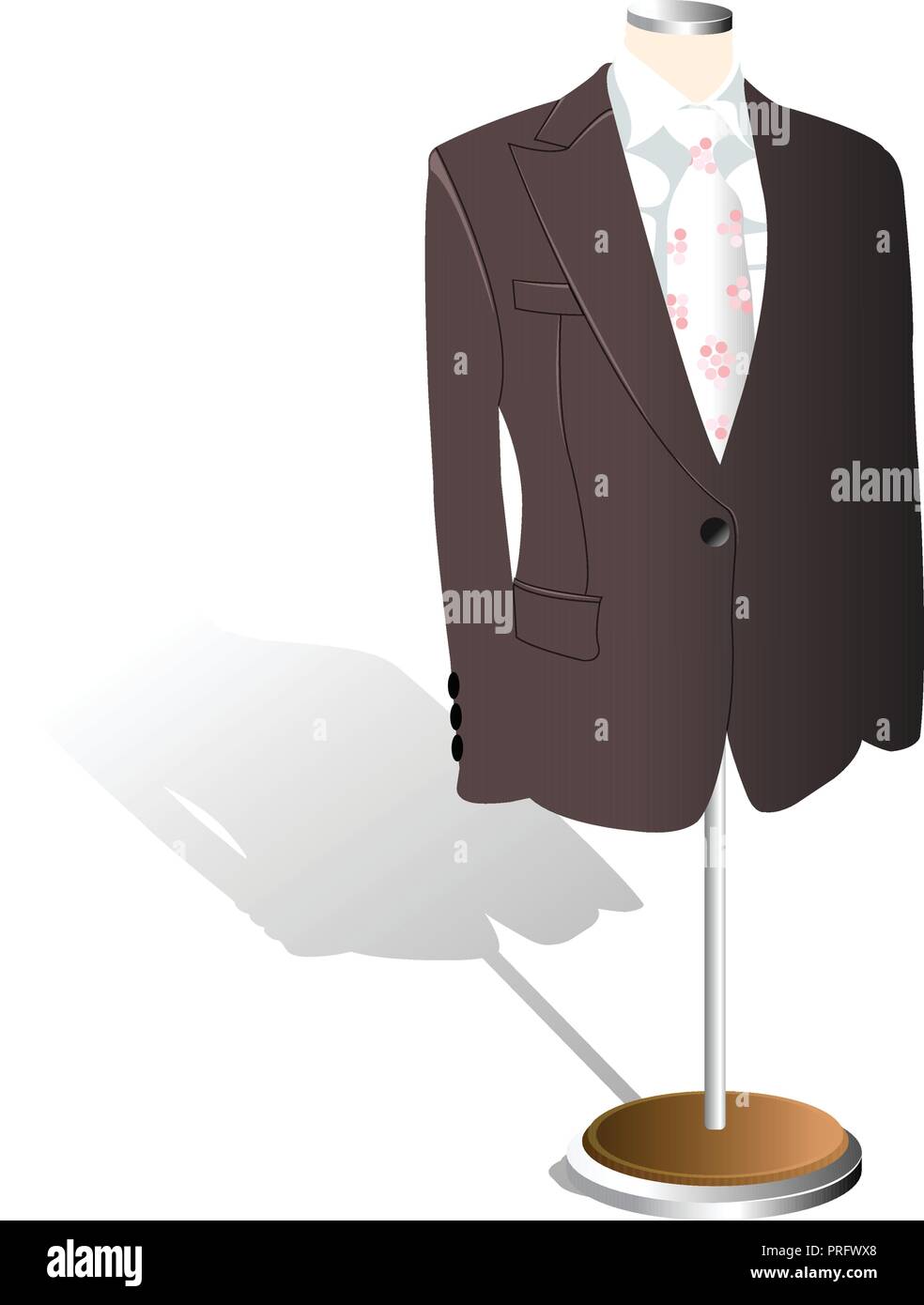 Costume hommes boutique magasin vitrine. vector illustration Illustration de Vecteur