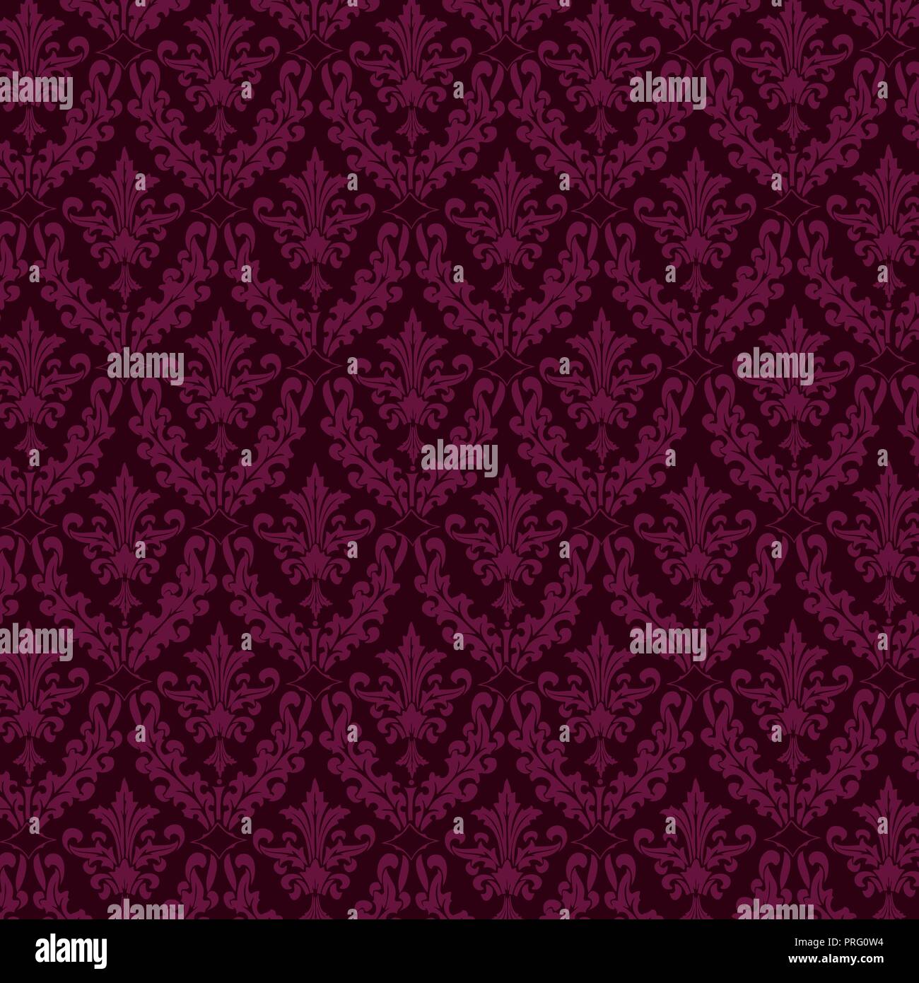 Ornement de luxe. arrière-plan damassé violet motif floral. Fond d'Royal. Illustration de Vecteur