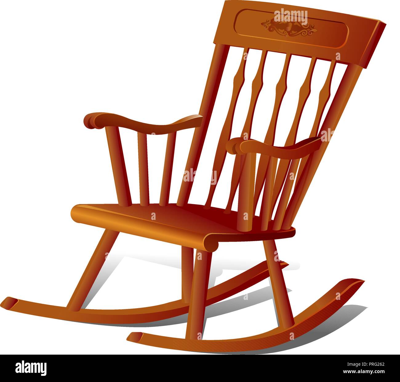 Illustration d'un fauteuil à bascule. Isolé sur fond blanc Illustration de Vecteur