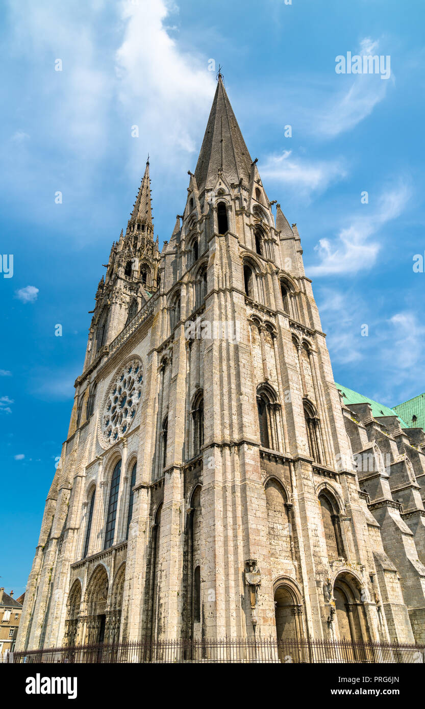 Cathédrale de Notre Dame de Chartres en France Banque D'Images