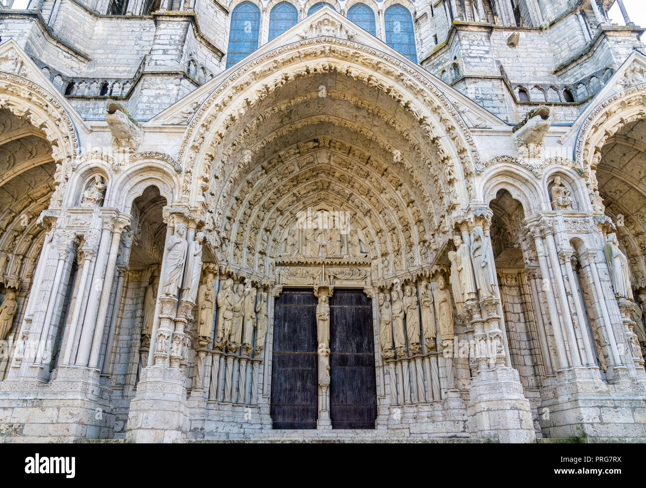 Détails de la cathédrale de Chartres, l'UNESCO patrimoine mondial en France Banque D'Images
