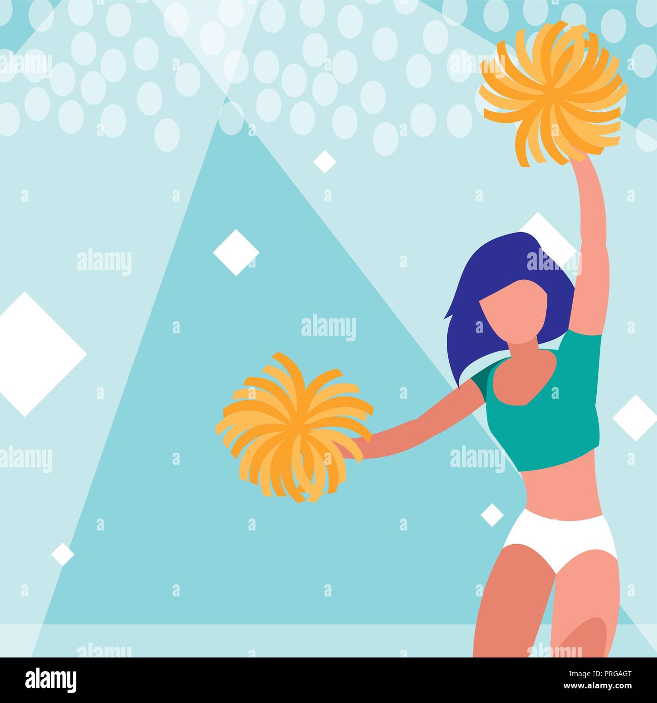 Cheerleader femme icône isolé vector illustration design Illustration de Vecteur