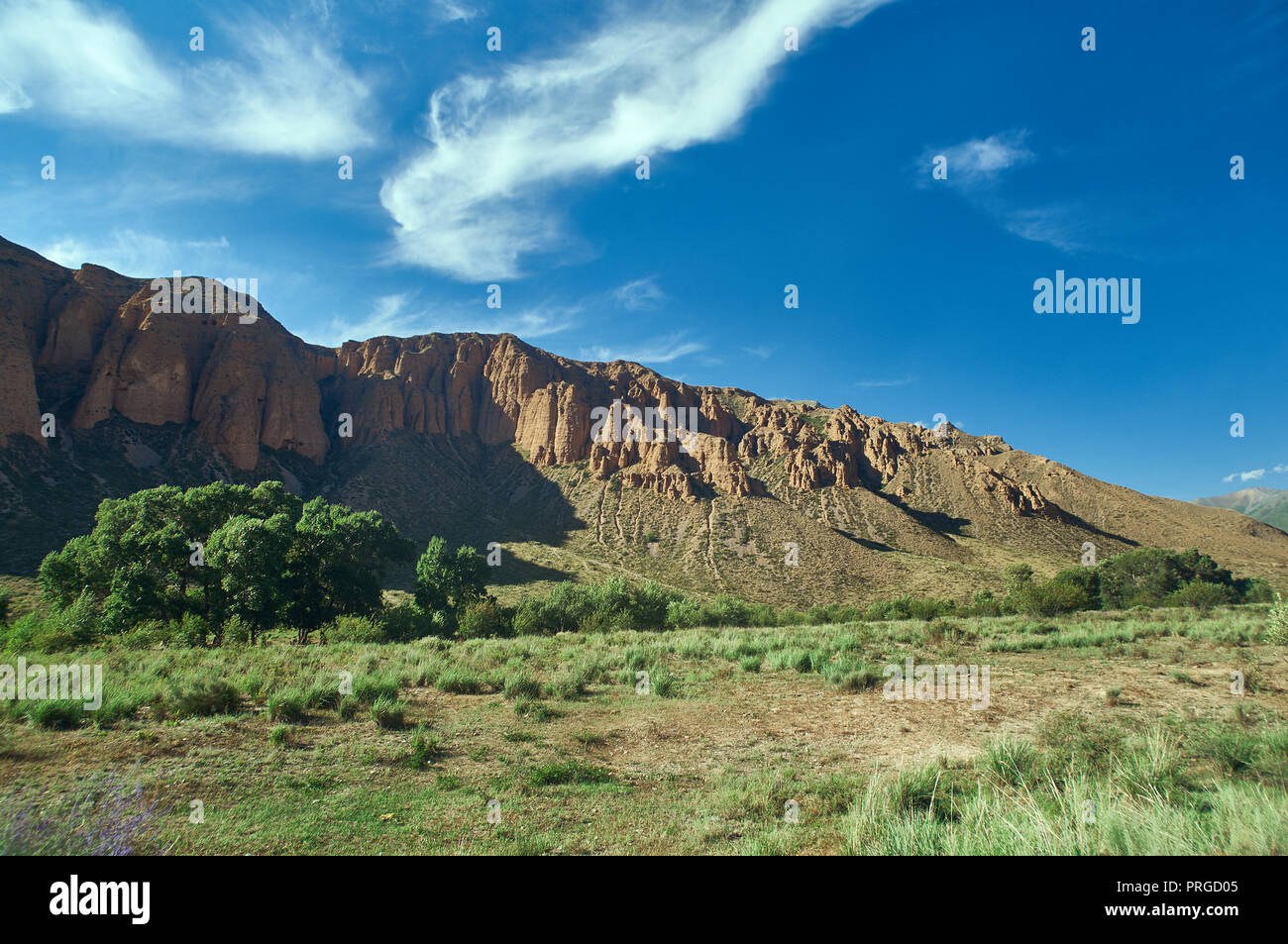 La vallée de la rivière Naryn, région de Naryn, Tian Shan au Kirghizistan, en Asie centrale, Banque D'Images