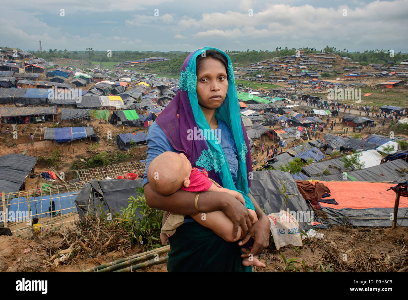 Réfugiés Rohingya Banque D'Images