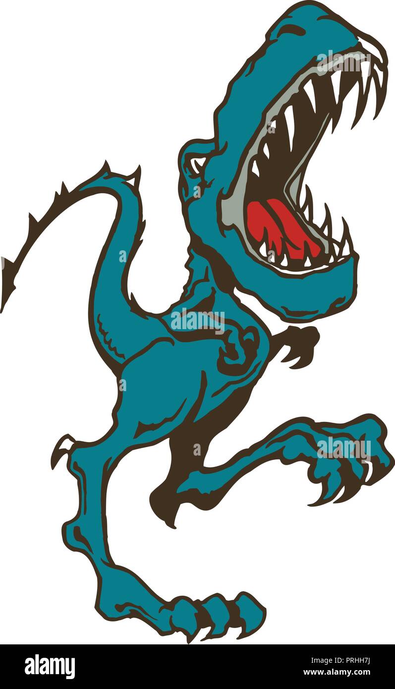 Caricature cartoon animal dinosaure. vector Illustration. Illustration de Vecteur