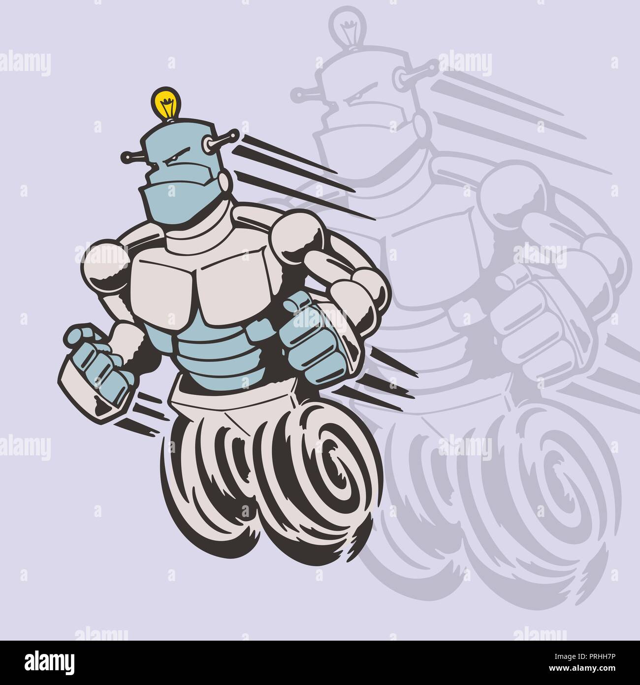 Dessin animé du robot. Vector Illustration. Illustration de Vecteur