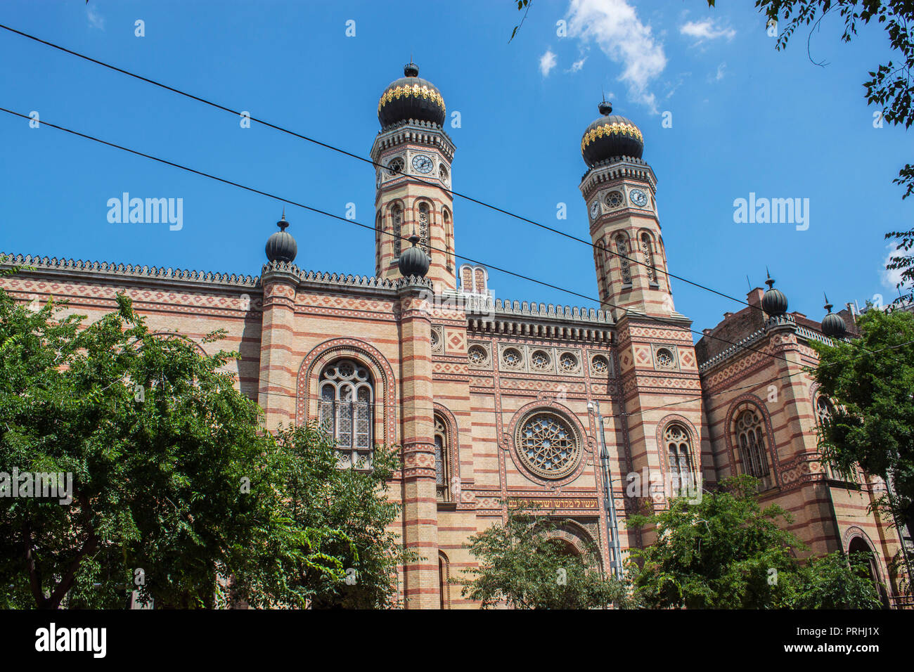 La Grande Synagogue dans le 7ème arrondissement de Budapest (également connu sous le nom de Synagogue de la rue Dohany) en Europe de l'Est, la Hongrie. Banque D'Images
