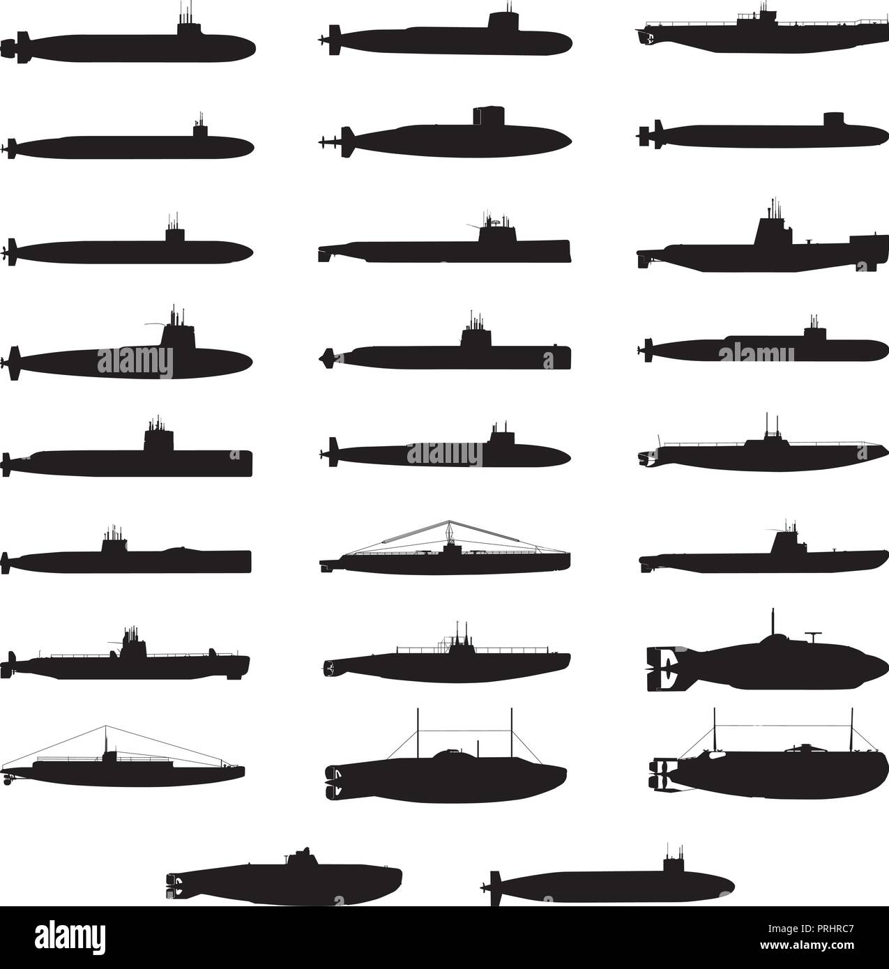 Silhouette sous-marin . Vector Illustration.. Collection Illustration de Vecteur
