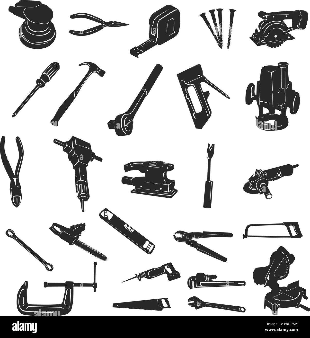 Outil de construction d'ossature Vector collection set. Vector Illustration.. Collection Illustration de Vecteur