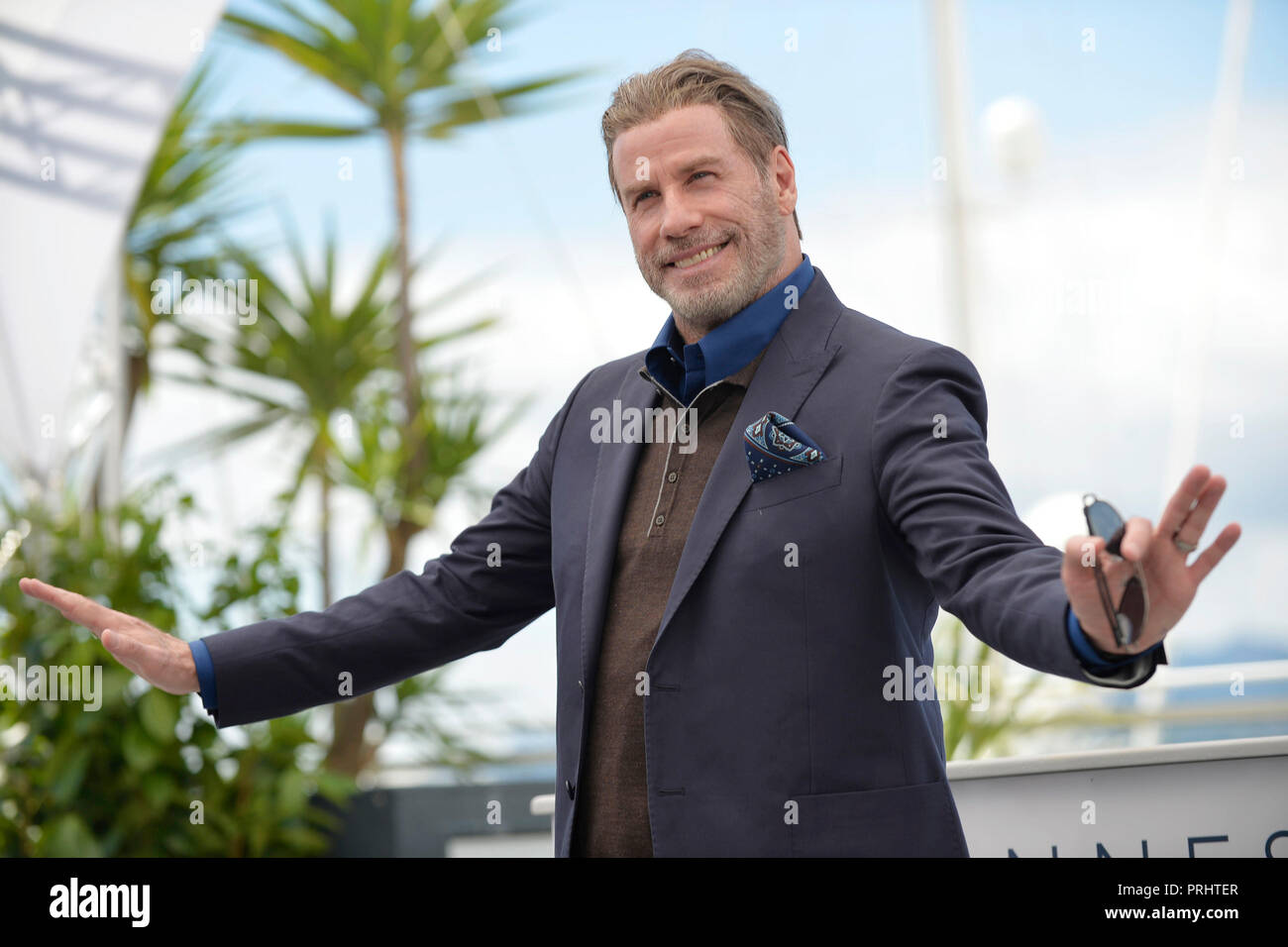 71e Festival de Cannes : l'acteur John Travolta ici pour la promotion du film "Rendez-vous avec...", sur 2018/05/15 Banque D'Images